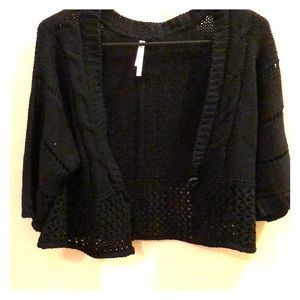 Black knit pullover